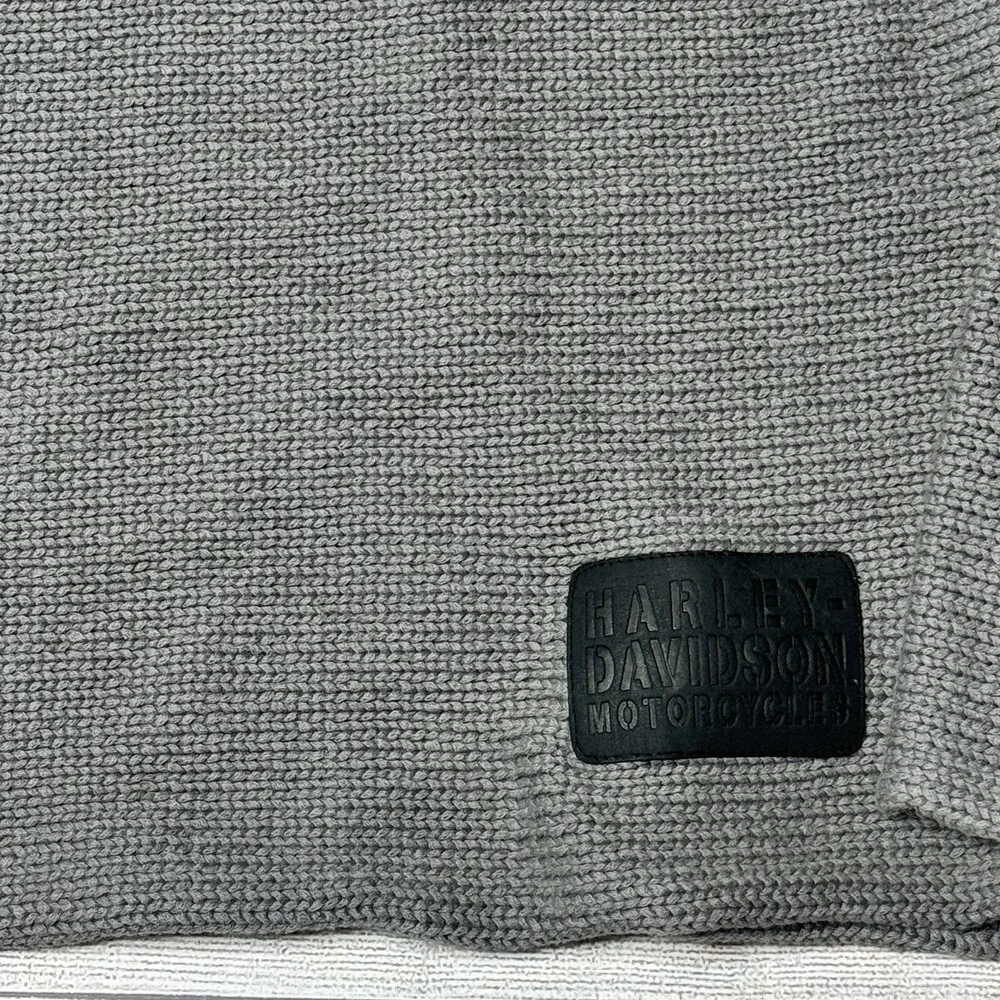 Harley Davidson Vintage Gray Knit Men's Sweater Size‎ XL Y2K Motorcycle